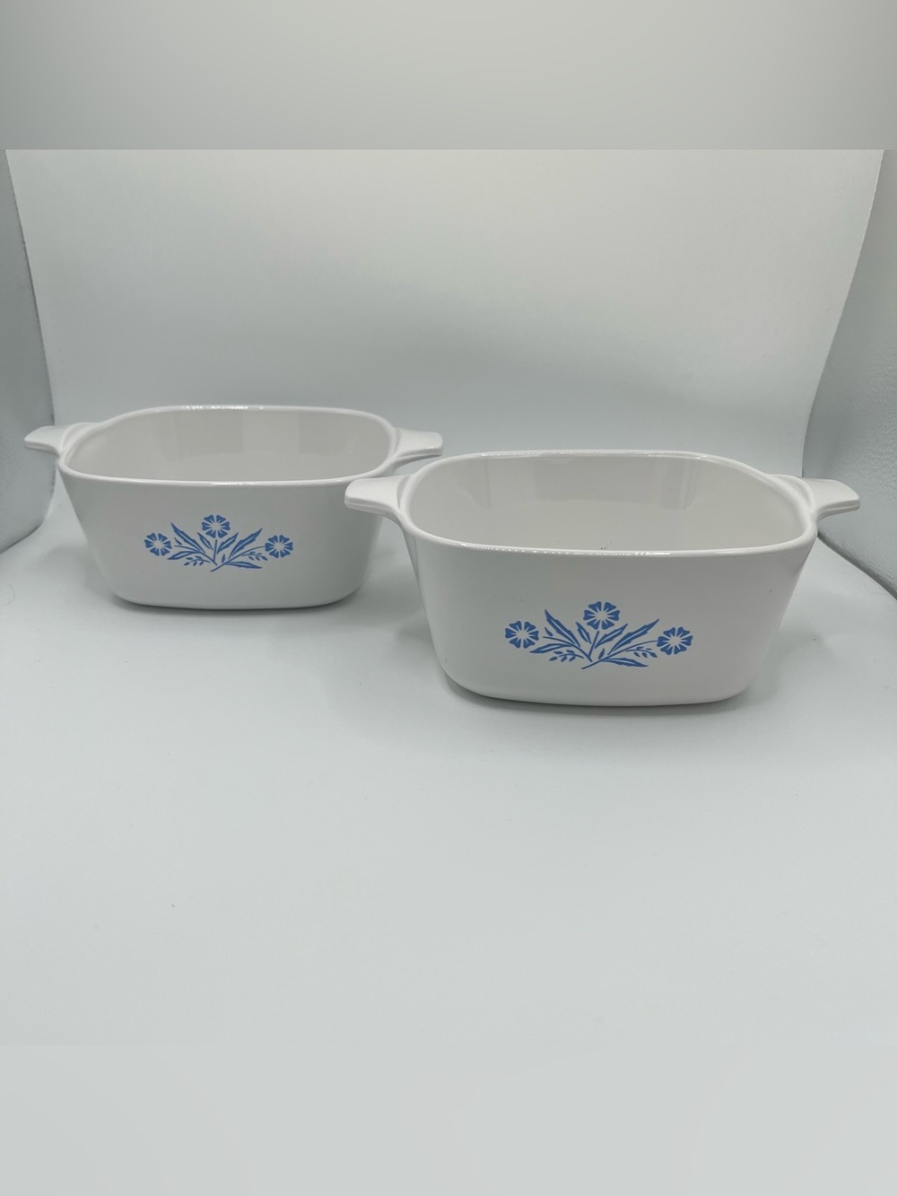 Vintage Corningware 2.75 Cup Glass Baking Small Casserole Dish  - Set of 2